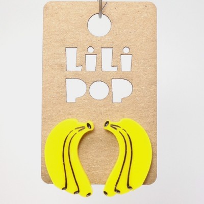 Boucles d'oreilles Lili POP- Banane